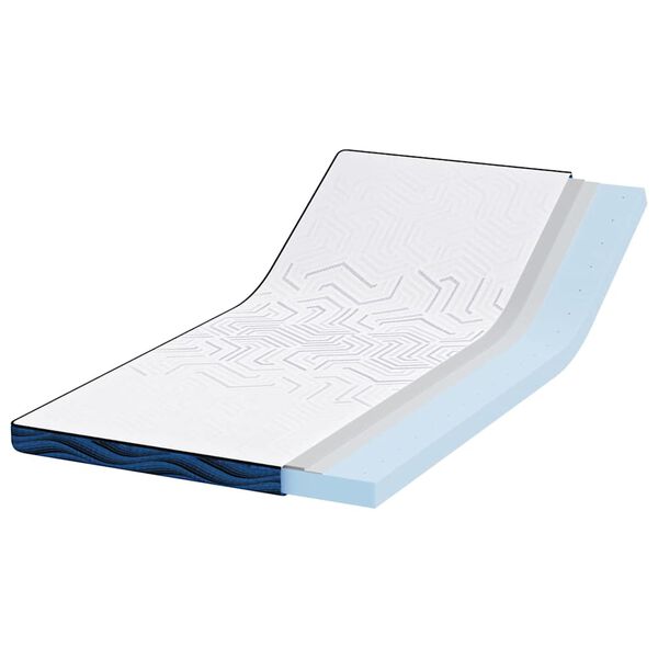 vidaXL Nadmadrac Bijelo 90 x 190 cm Jakard tkanina