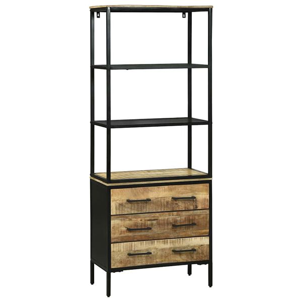 vidaXL Highboard Smeđa 70 x 35 x 180 cm Čvrsto drvo manga