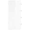 vidaXL Komoda s 4 ladice 60 x 30,5 x 71 cm visoki sjaj bijela