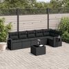 vidaXL 7-dijelni set vrtnih sofa od poliratana s jastucima crni