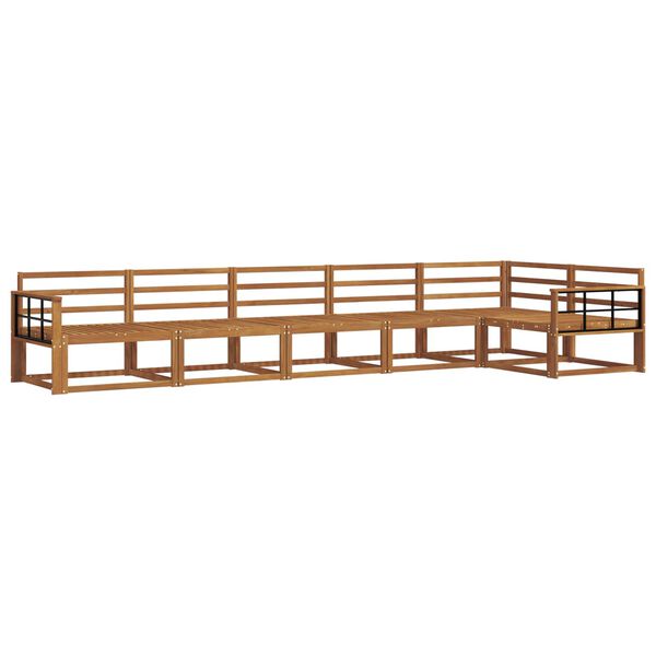 vidaXL Set vanjskih sofa 6 pcs Prirodna Čvrsto drvo akacije