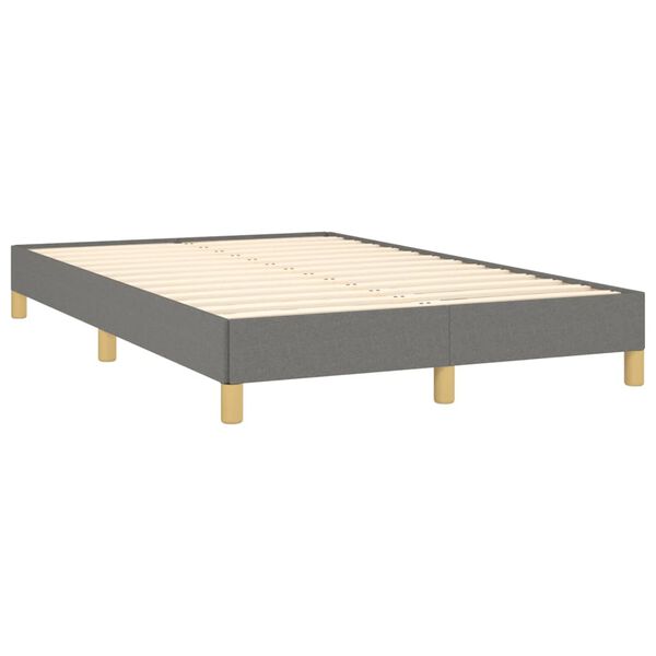 vidaXL Krevet box spring s madracem tamnosivi 120 x 190 cm tkanina