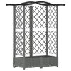 vidaXL Povi&scaron;eni krevet s mrežom i krovom Svjetlosiva 124 x 40 x 123 cm