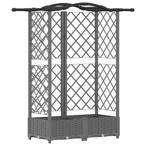 vidaXL Povi&scaron;eni krevet s mrežom i krovom Svjetlosiva 124 x 40 x 123 cm
