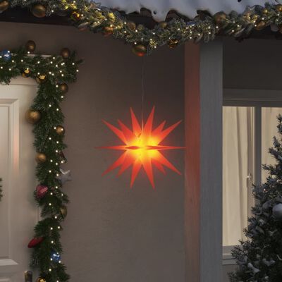 vidaXL Božićno svjetlo s LED svjetlima sklopivo crveno 43 cm