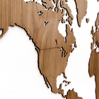 MiMi Innovations zidna karta svijeta Exclusive orahovina 130 x 78 cm