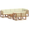 vidaXL Set vanjskih sofa s jastukom 9 pcs Prirodna i krem