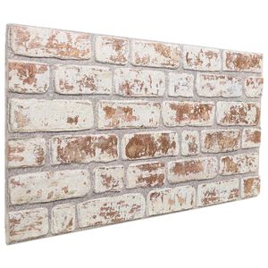 vidaXL Zidne panele 10 pcs Crvena i bijela 100 x 50 cm EPS pjena