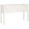 vidaXL Vrtna sadilica bijela 110 x 31 x 70 cm od masivne borovine