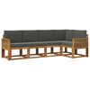 vidaXL Set vanjskih sofa 5 kom. Prirodna i antracit Poliester