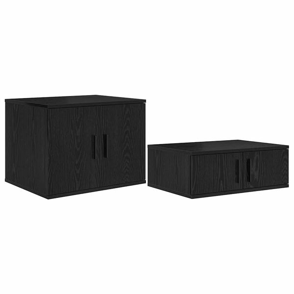 vidaXL Ormarić za pohranu 2 pcs Crni hrast 103 x 41 x 40 cm