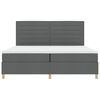 vidaXL Krevet s opruga kutije Tamno siva 200 x 200 cm tkanina