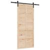 vidaXL Klizna vrata Prirodna 80 x 208 cm Masivna borovina