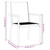 vidaXL Vrtne stolice 4 kom crne 55 x 61,5 x 90 cm tekstilen i čelik