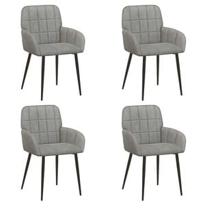 vidaXL Trpezarijske stolice 4 pcs Bar&scaron;un Svjetlosiva 57 x 50 x 85 cm