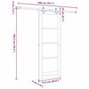 vidaXL Klizna vrata Prirodna i crna 73,5 x 198,5 cm Čvrsto borovo drvo