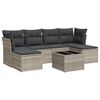 vidaXL 7-dijelni set vrtnih sofa svjetlosivi od poliratana
