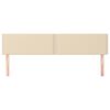 vidaXL Uzglavlja krem 200x5x78/88 cm od tkanine