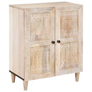 vidaXL Ormarić / Komoda Bijelo 60 x 33 x 75 cm masivno drvo manga