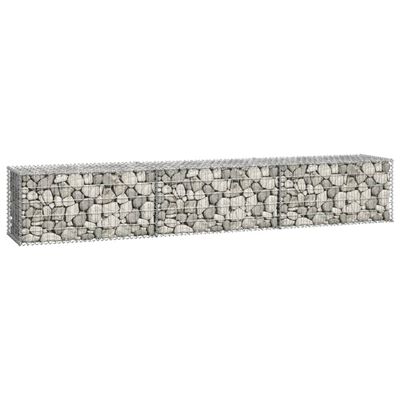 vidaXL Gabionski zid s poklopcima od pocinčanog čelika 300 x 50 x 50 cm