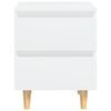vidaXL Noćni ormarić s nogama od masivne borovine bijeli 40x35x50 cm