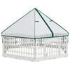 vidaXL Ograda za Pse s 6 Panoa 177,5 x 154,5 x 112 cm Plastika Bijela