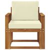 vidaXL Vanjski kauč Čvrsto drvo akacije i poliester Prirodna