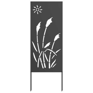 vidaXL Privatnost u vrtu Crna 50 x 140 cm Hladno valjana čelična