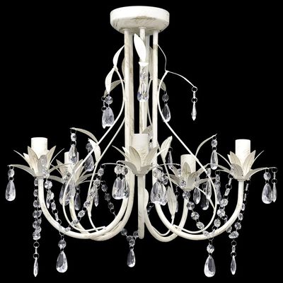 Elegantan luster s kristalima i 5 žarulje