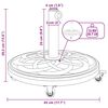 vidaXL Baza za suncobran Crna &Oslash;38-48 mm Polietilen, beton i željezo