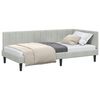 vidaXL Kutni okvir kreveta Svijetlo siva 90 cm x 190 cm Bar&scaron;un