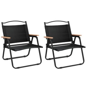 vidaXL Stolice za kampiranje 2 kom crne 54x43x59 cm od tkanine Oxford