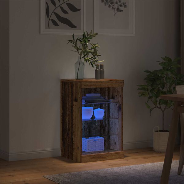 vidaXL LED komoda Staro drvo 41 x 37 x 67 cm Konstruirano drvo