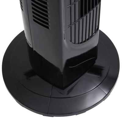 vidaXL Stupni ventilator: daljinski upravljač i tajmer Φ24x80 cm crni