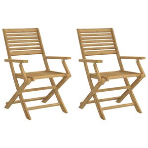 vidaXL Sklopive stolice 2 kom 54,5x61,5x86,5 cm Masivno drvo akacije
