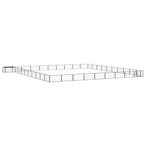 vidaXL Ograda za pse s 40 panela crna 100 x 50 cm čelik obložen prahom
