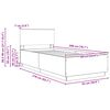vidaXL Krevetna konstrukcija s uzglavljem Hrast sonoma 90 x 200 cm