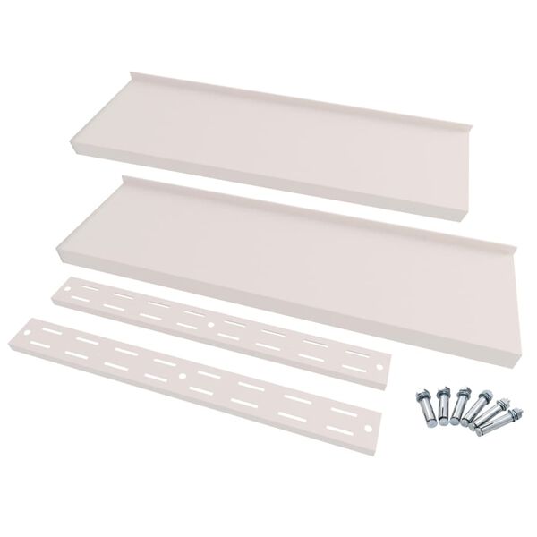 vidaXL Zidne police s 2 razine 2 kom od nehrđajućeg čelika 300 x 30 cm