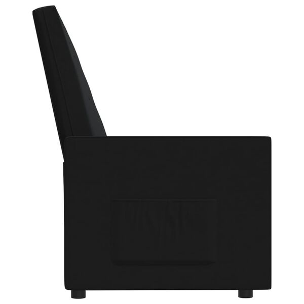 vidaXL Nagibni dvosjed od tkanine crni