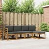 vidaXL Set vanjskih sofa 5 pcs Prirodna i antracit Čvrsto drvo akacije