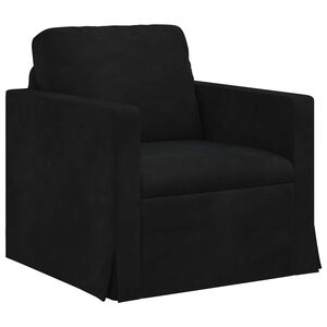 vidaXL Sofa Crna 78 x 78 x 80 cm Bar&scaron;un