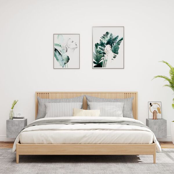 vidaXL Zidni TV ormarići LED 2 kom siva boja betona 30,5 x 35 x 30 cm