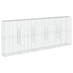 vidaXL Gabionska ko&scaron;ara s poklopcem 500x50x200 cm pocinčano željezo