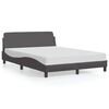 vidaXL Okvir za krevet Dover sivi 140x190 cm od umjetne kože