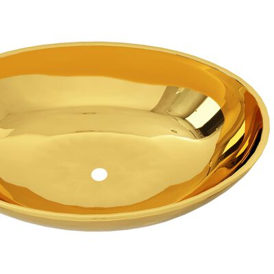 vidaXL Umivaonik 40 x 33 x 13,5 cm keramički zlatni