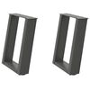 vidaXL Noge za klub stolić U-oblik 2 kom antracit 28 x (42-43) cm čelik