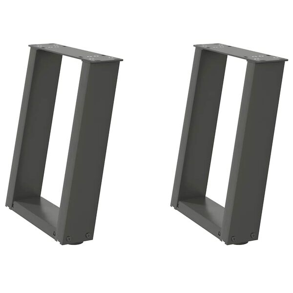 vidaXL Noge za klub stolić U-oblik 2 kom antracit 28 x (42-43) cm čelik