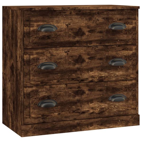 vidaXL Komode 3 kom boja dimljenog hrasta od konstruiranog drva