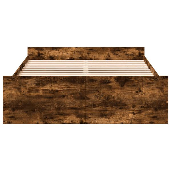 vidaXL Okvir kreveta s ladicama boja hrasta 120x190 cm