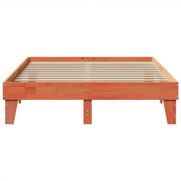 vidaXL Okvir kreveta bez madraca voštano smeđi 150x200 cm od borovine